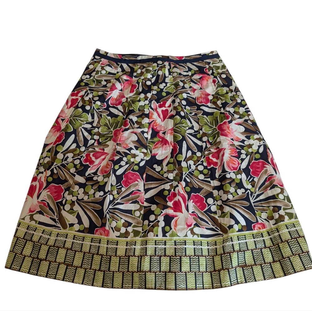 Talbots‎ Cotton Floral A-Line Skirt - Multicolor Women's Size 12